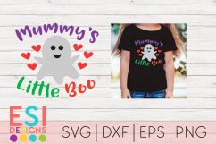 Halloween SVG | Mummy's Little Boo|SVG DXF EPS PNG Product Image 1
