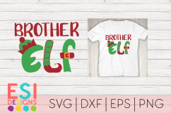 Christmas SVG|Brother Elf Family Design | SVG, DXF, EPS, PNG Product Image 1