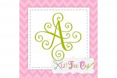 EXCLUSIVE Elegant Scroll Monogram Font SVG &amp; DXF Cut File Product Image 1