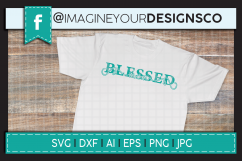 Blessed Knockout SVG Digital Cut File Bundle Product Image 3