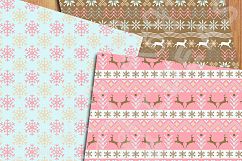 Nordic Christmas Digital Papers, Holidays Backgrounds, Scandinavian Papers Product Image 3