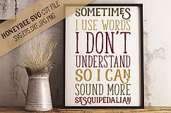 Words I don't Understand SVG Cut File Product Image 1