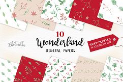 Christmas Holly Festive Red Seamless Patterns Digital Papers Product Image 1