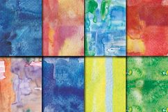 Colorful Watercolor Textures seamless digital paper pack Product Image 4