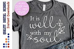 Bible Verse SVG Bible Printable It is well with my soul svg Product Image 1