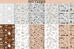 Coffe clipart black and white Product Image 5