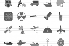 150 Law &amp; Order Flat Greyscale Icons Product Image 2