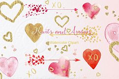 Hearts and arrows Valentines clipart Product Image 2