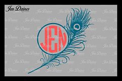 Peacock Feather SVG DXF EPS PNG Product Image 2