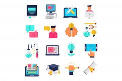 Education flat icons set Product Image 1