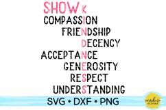 SHOW KINDNESS | SVG DXF PNG Product Image 1