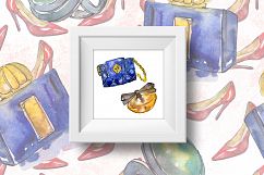 Fashion glamour illustration PNG watercolor set Product Image 6