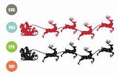 Santa Claus With Reindeer SVG Product Image 1