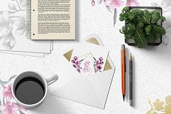 Bouquet of pink flower PNG watercolor pack Product Image 4