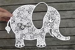 Elephant paper cut SVG / DXF / EPS files Product Image 3