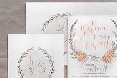 Wreath &amp; Flower Wedding Invitation Suite Product Image 4