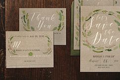 Watercolor Foliage Wedding Invitation Suite Product Image 2