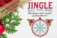 Jingle All The Way Ornament SVG Cut File Product Image 1