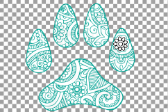 Dog footprint doodle clip art, hand drawn illustration of dog paw print. Vector design for T-shirt, greeting card or poster. png, svg files Product Image 14