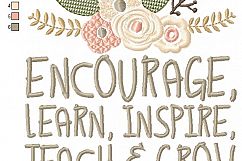 Teachers Day, Thank You Teacher, Quote for Teacher Embroidery Design Instant Download Digital File Hoop 4x4 5x7 6x10 Product Image 7