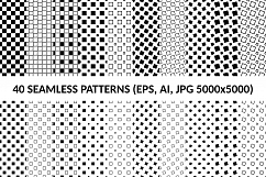 40 Seamless Square Patterns (AI, EPS, JPG 5000x5000) Product Image 1