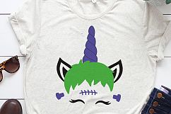 Halloween Unicorn Face SVG DXF Cut File, Unicorn Face SVG Product Image 4