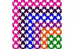Color Stars, Digital Scrapbook Paper, Stars Patterned, Stars Product Image 6