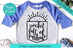 pocket full of sunshine svg, svg files sayings, clip art Product Image 1