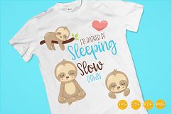 Sleeping Sloths cutting files svg, dxf, pdf, eps included - cut files for cricut and silhouette - Cutting Files SG Product Image 4