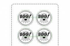 Boo! Ghost ITH Halloween Feltie Embroidery Design Product Image 6