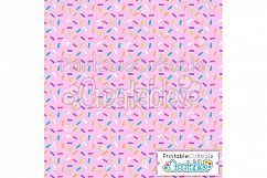 Birthday Sprinkles Strawberry - Digital Paper &amp; Seamless Pattern