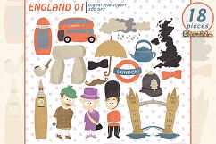 Cute London clipart, England clip art - travel design Product Image 1
