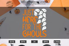 Just Here For The Ghouls Halloween Design SVG DXF AI EPS Product Image 1
