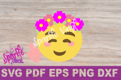 SVG Emoji Smile Flowers Thumbs Up shirt sign printable cut file svg dxf eps png for cricut or silhouette Product Image 4