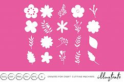 Flowers SVG Cut File, Vector Flowers Product Image 1