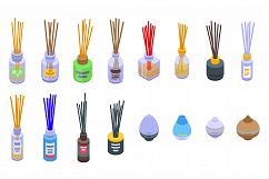 Diffuser icons set, isometric style Product Image 1