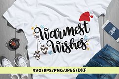 Warmest Wishes - Christmas SVG EPS DXF PNG Cutting Files Product Image 1
