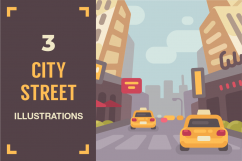 City street illustrations Product Image 1