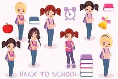 Alice back to school illustrations, Alice back to school graphics Product Image 2
