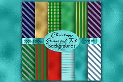 Christmas Stripes and Foils Backgrounds - 12 Image Set Product Image 1
