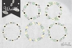 Winter Watercolor Flower Festive Hand Painted Clipart Anemones Package  Product Image 2