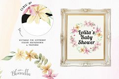 Watercolor Floral Enliven Wreaths 8 Garlands Pretty Flowers  Product Image 2