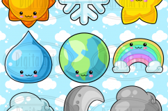 Kawaii Space and Weather Clipart Product Image 2