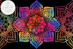 Mandala Clipart Set Rainbow &amp; Gold Product Image 5