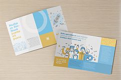 14 X 8.5 Four Panel Roll Fold Brochure Mockup Product Image 9