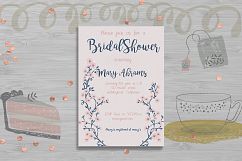 Bridal Shower Flora Invitation Card Template Product Image 1