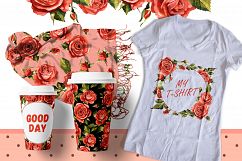 Red roses PNG watercolor flower set Product Image 6