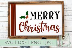 Merry Christmas SVG, Grain sack SVG, Christmas Sign SVG Product Image 1