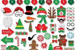 Christmas Photo Booth Props - SVG Cut File - PNG - DXF Product Image 3