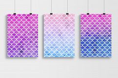 Watercolor Mermaid Patterns Product Image 3